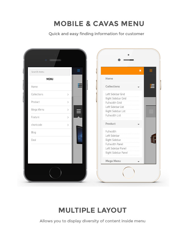 cavas menu shopify template