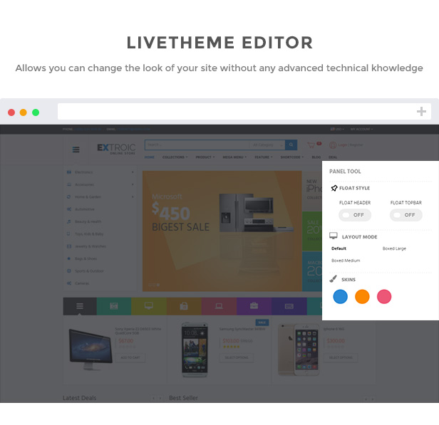 Live editor shopify template