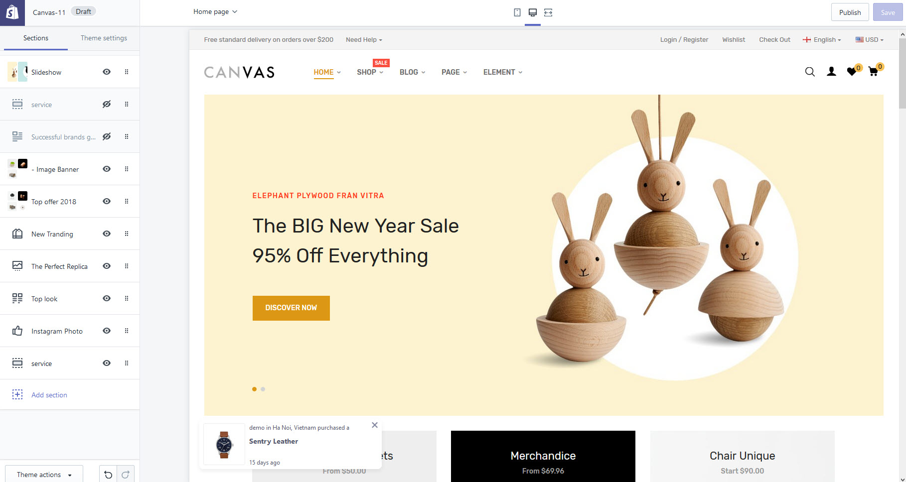 Upload theme