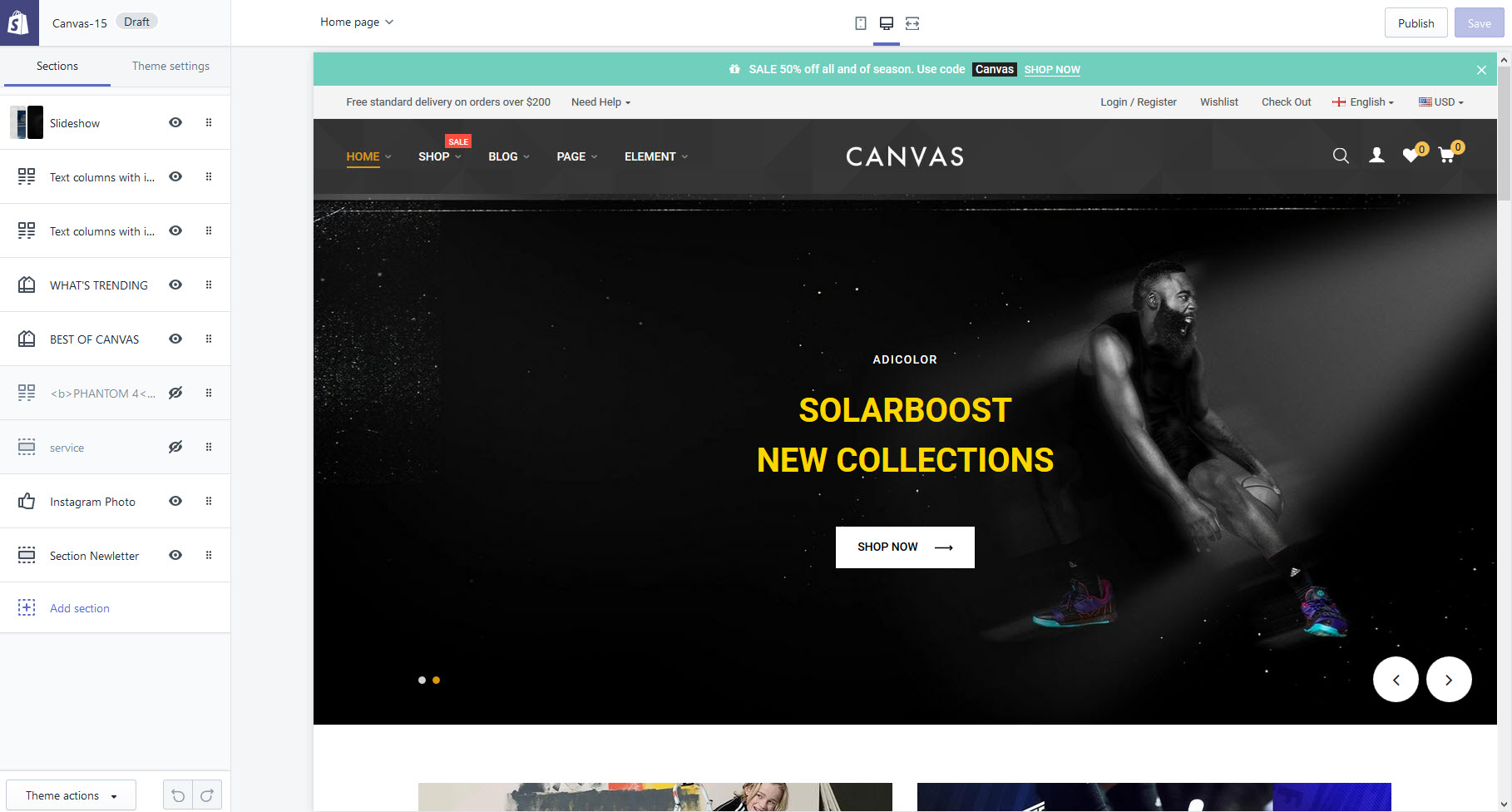 Upload theme