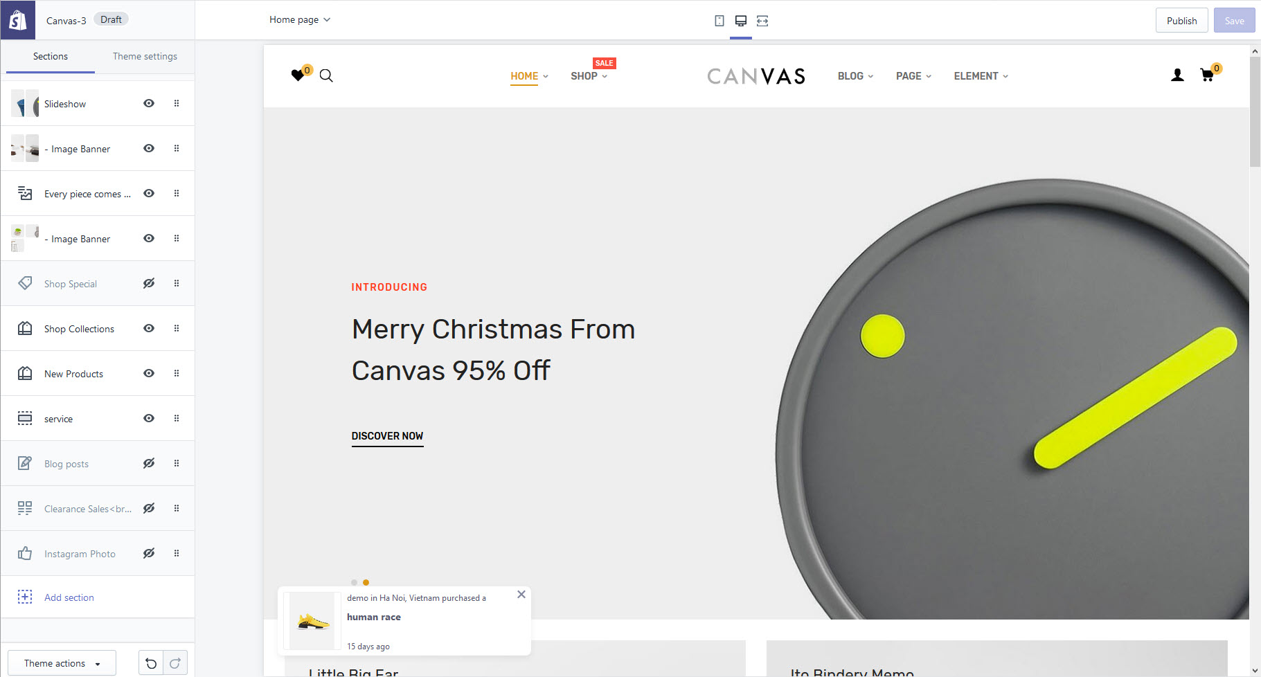 Upload theme