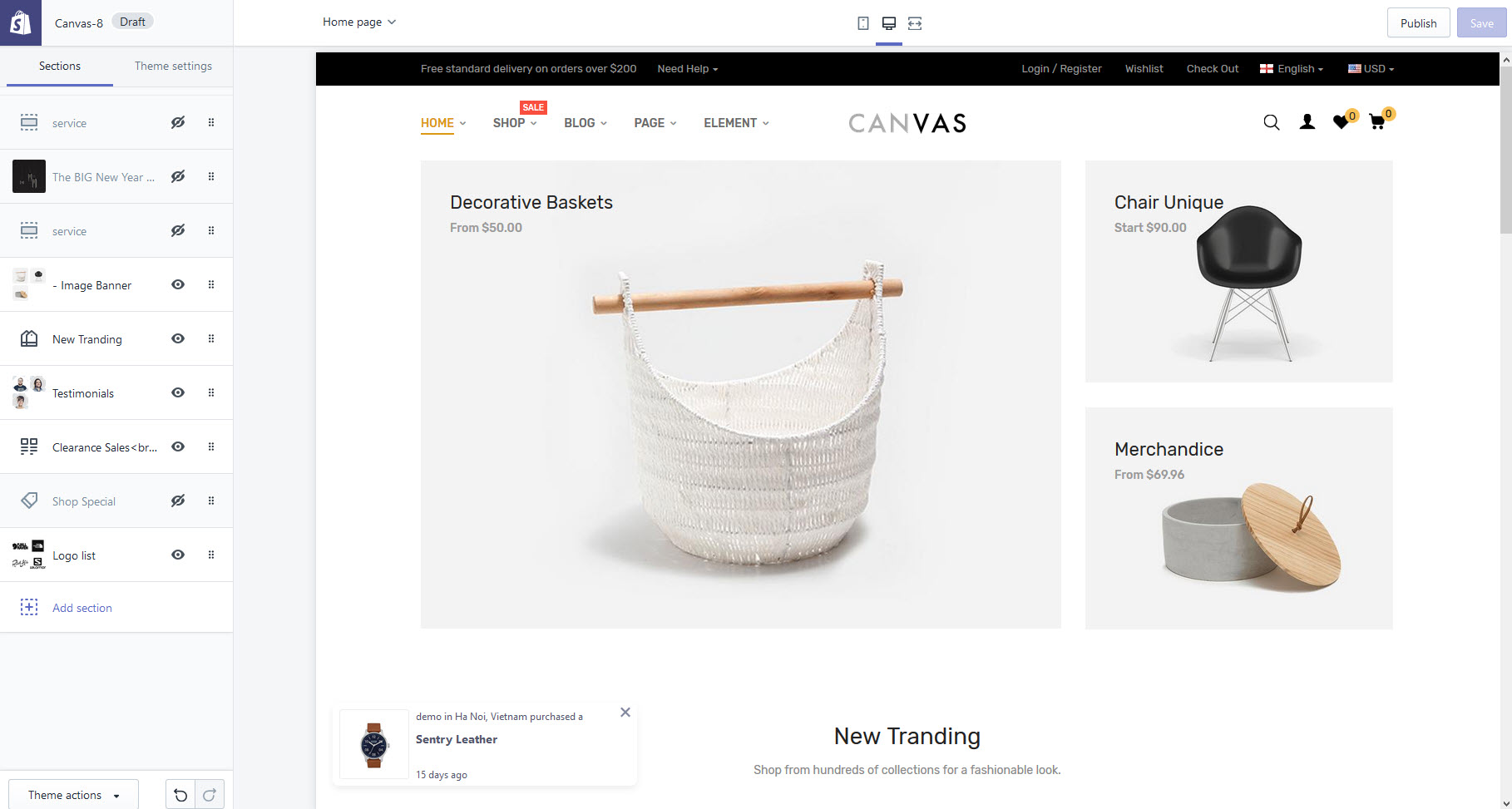 Upload theme