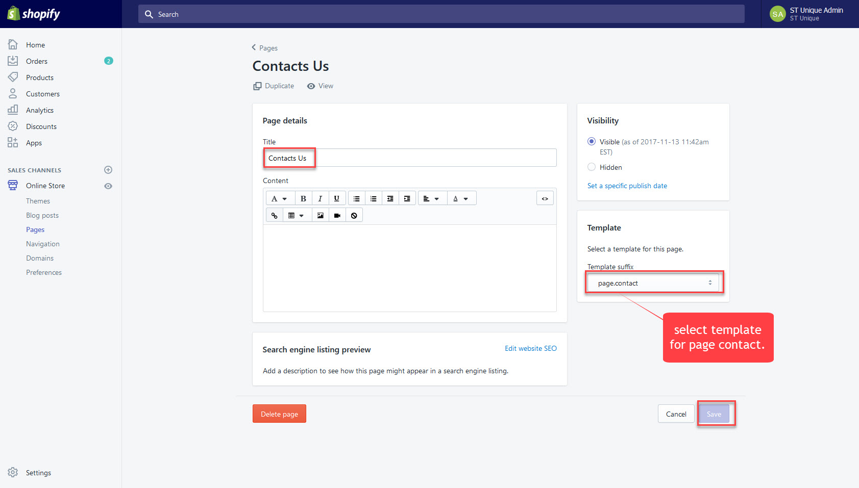 Upload theme