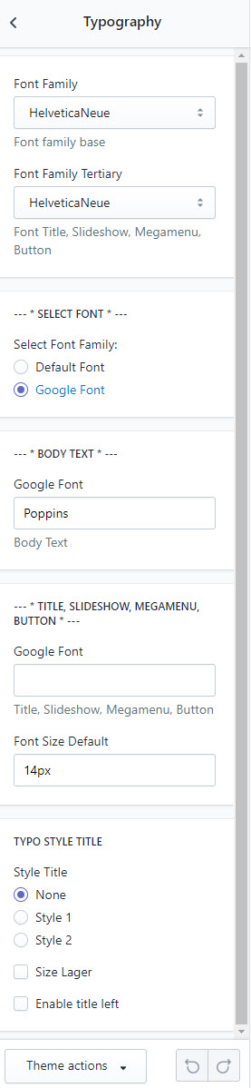 Upload theme