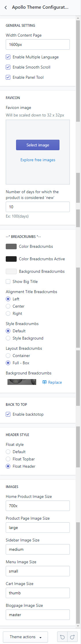 Upload theme