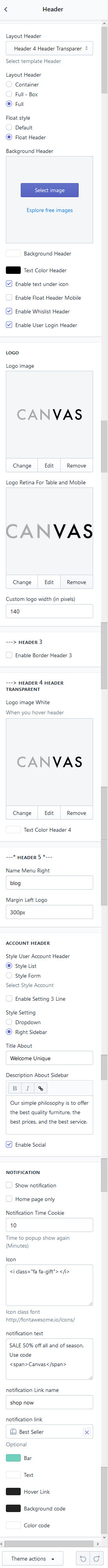 Upload theme