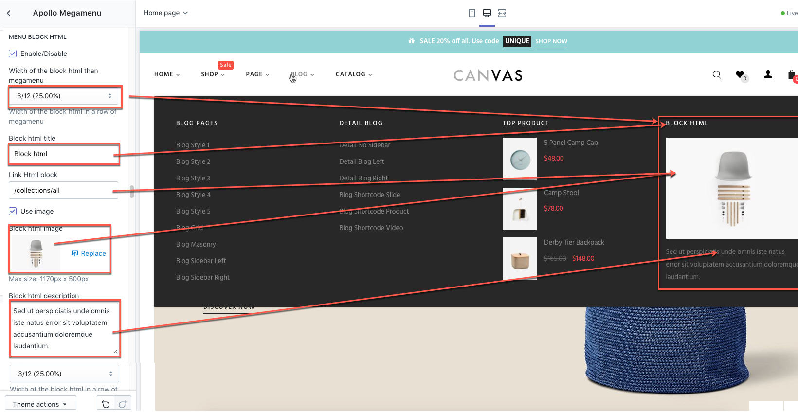 Upload theme