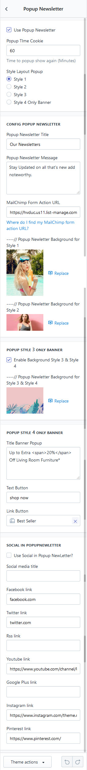 Upload theme
