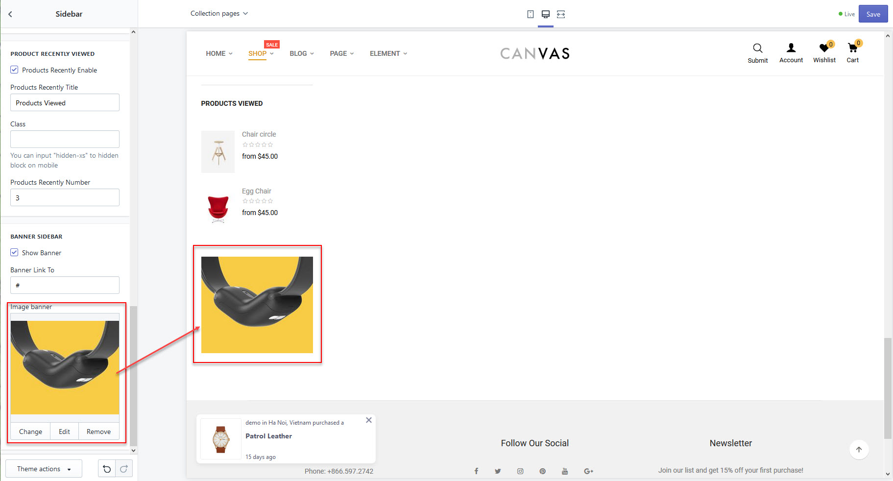 Upload theme