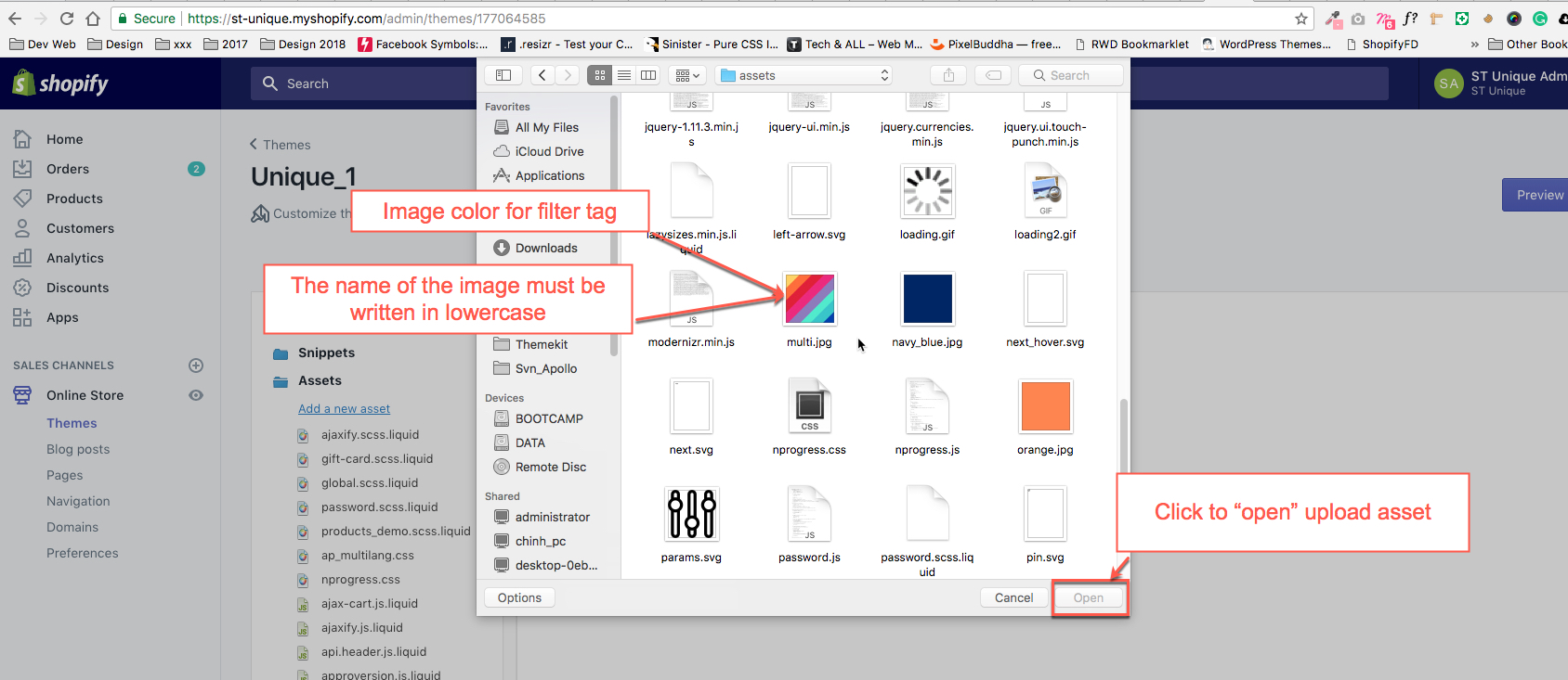 Upload theme