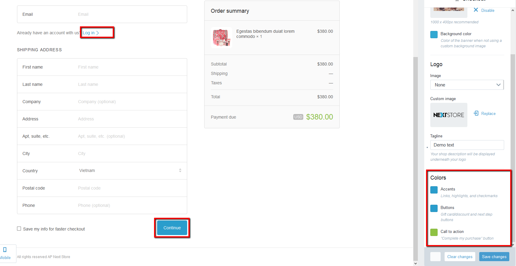 Upload theme