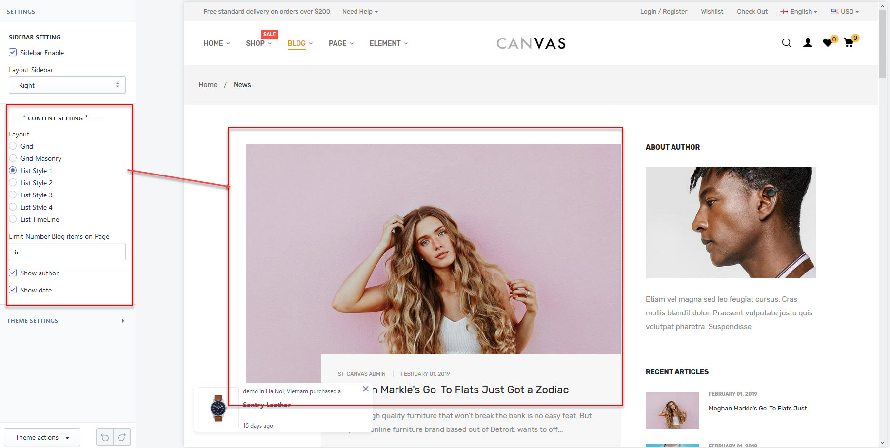 Upload theme