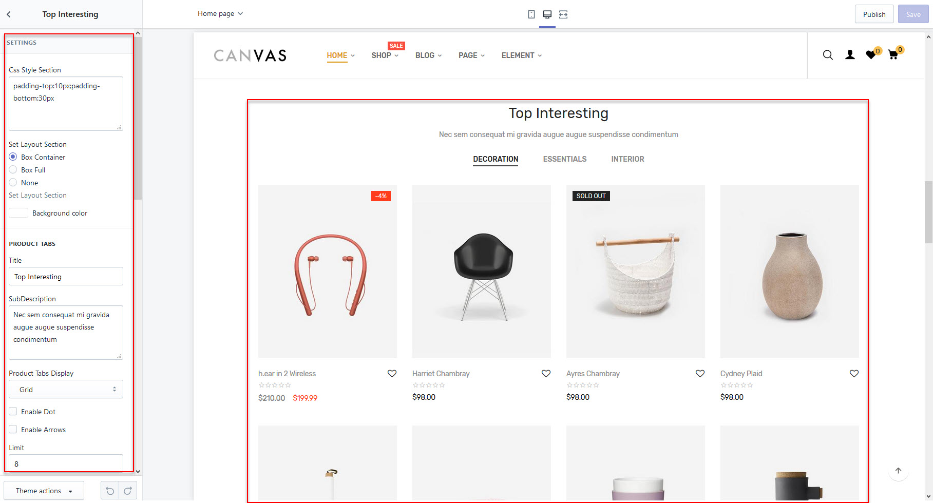 Upload theme