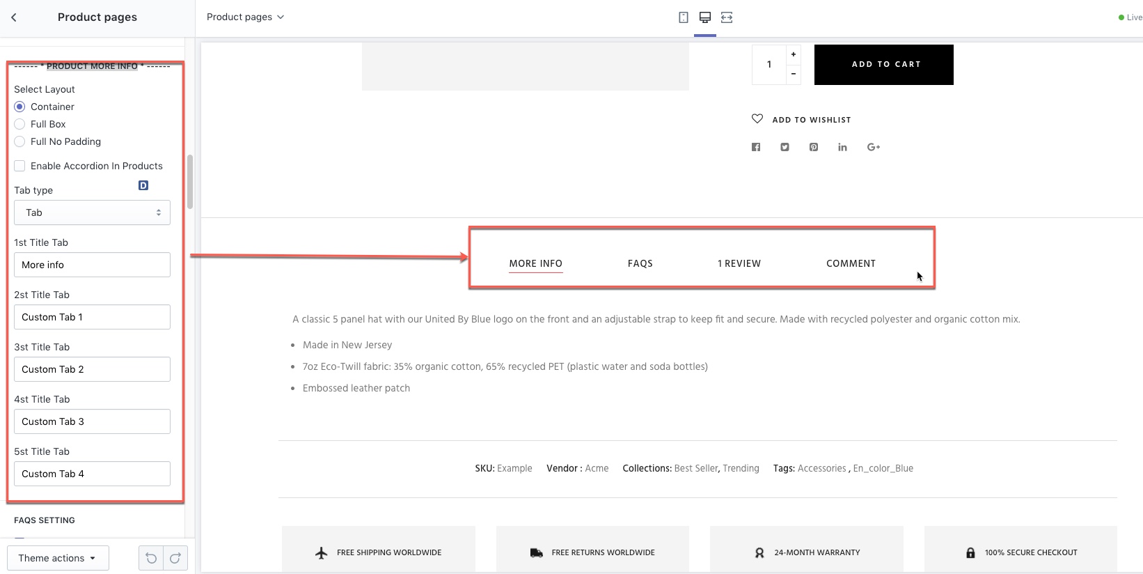 Upload theme