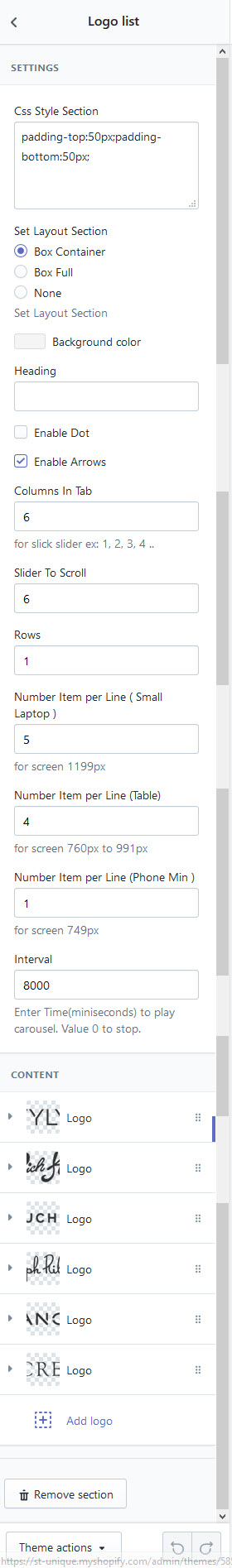 Upload theme