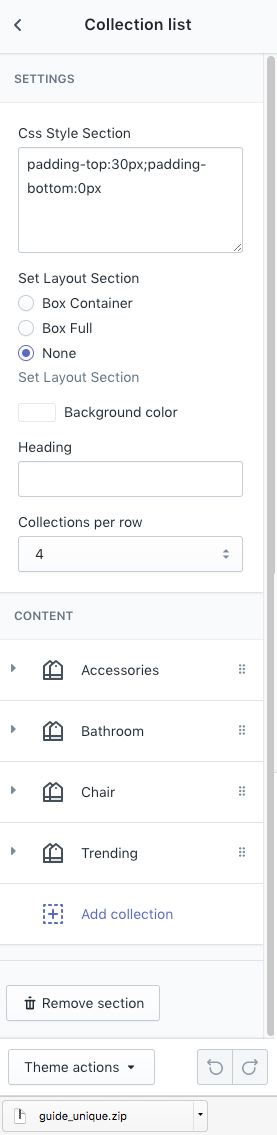 Upload theme