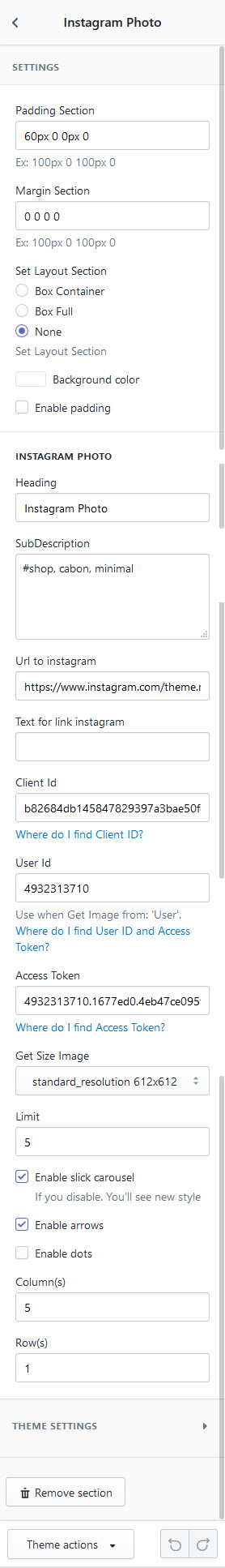 Upload theme