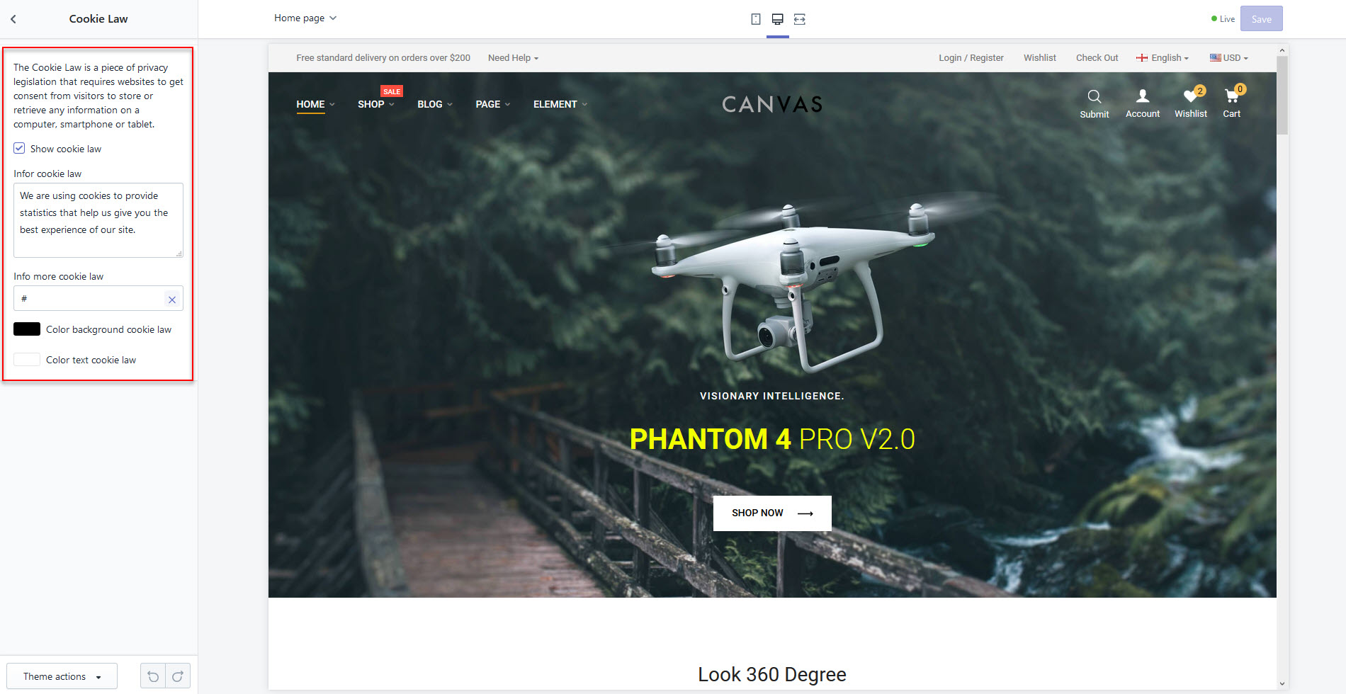 Upload theme
