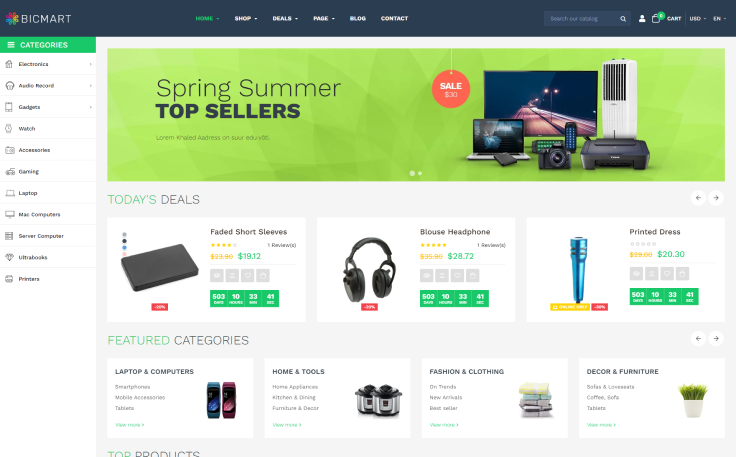 Leo Bicmart Elementor - Supermarket Prestashop Theme