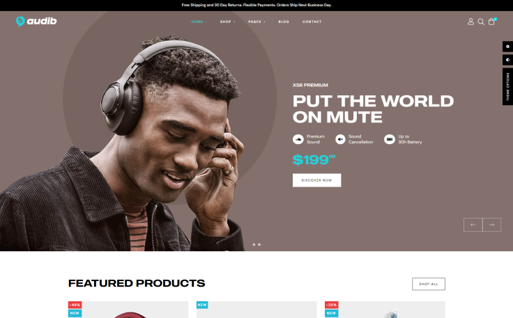 Leo Audib Elementor - Speaker Accessories Prestashop Theme