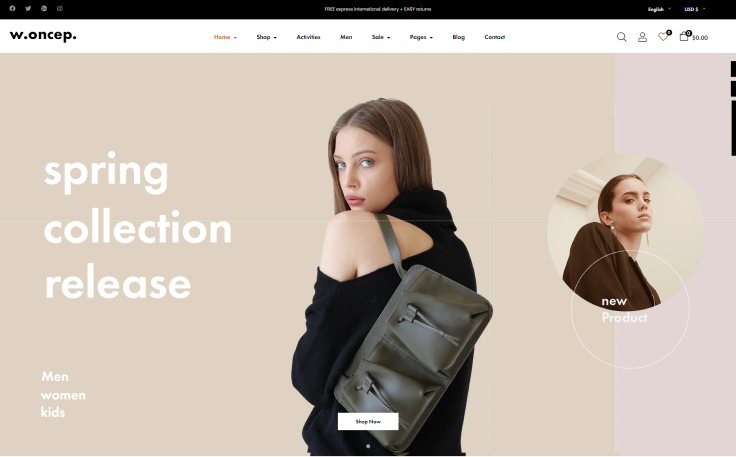 Leo Woncep Elementor - Fashion Prestashop Theme