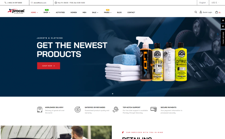 Leo Xprocal Elementor - Car Care Prestashop Theme