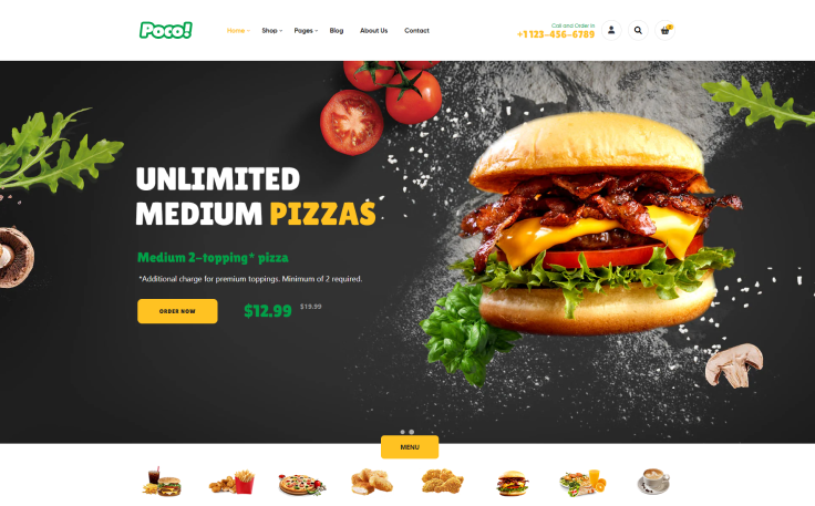 Leo Poco Elementor - Fastfood & Restaurant Prestashop Theme