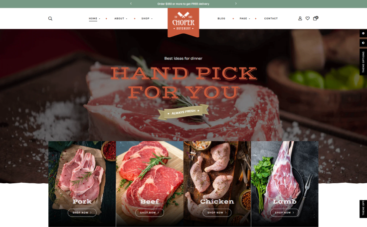 Leo Choper - Fresh Meat & Restaurant Elementor Prestashop Theme