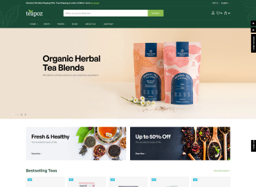 Leo Teapoz - Organic Green Tea Shop Prestashop 8.x Theme