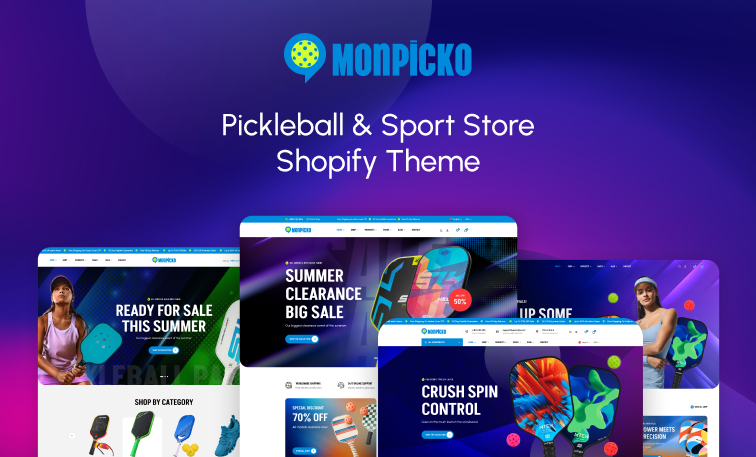 Monpicko - Pickleball Sport Store Shopify Theme OS 2.0