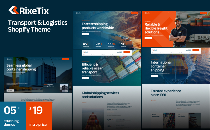 Ap Rixetix – Global Shipping & Logistics Shopify Theme