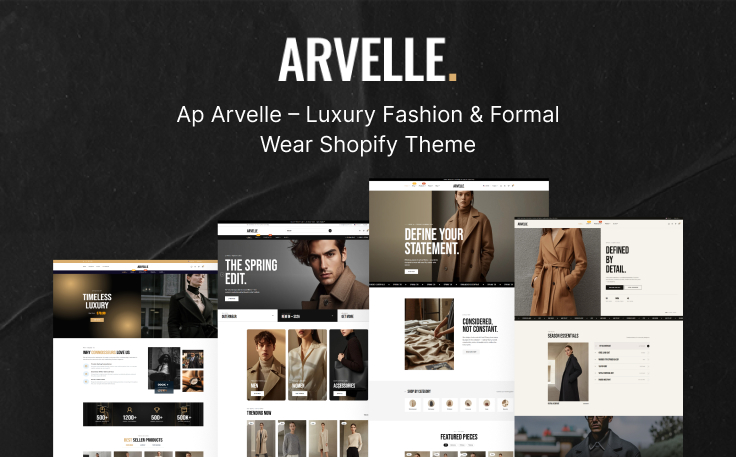 Ap Arvelle – Luxury Fashion & Formal Wear Shopify Theme i
